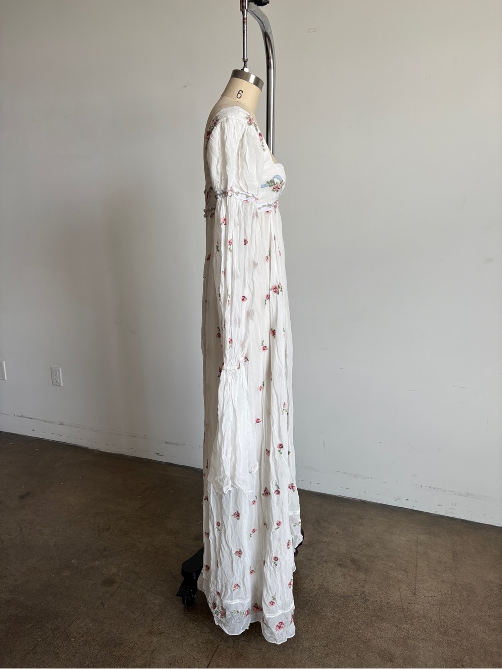 $689 NWT For Love and Lemons “Julianne” Maxi Dress in Cream Sz Small - Picture 11 of 14